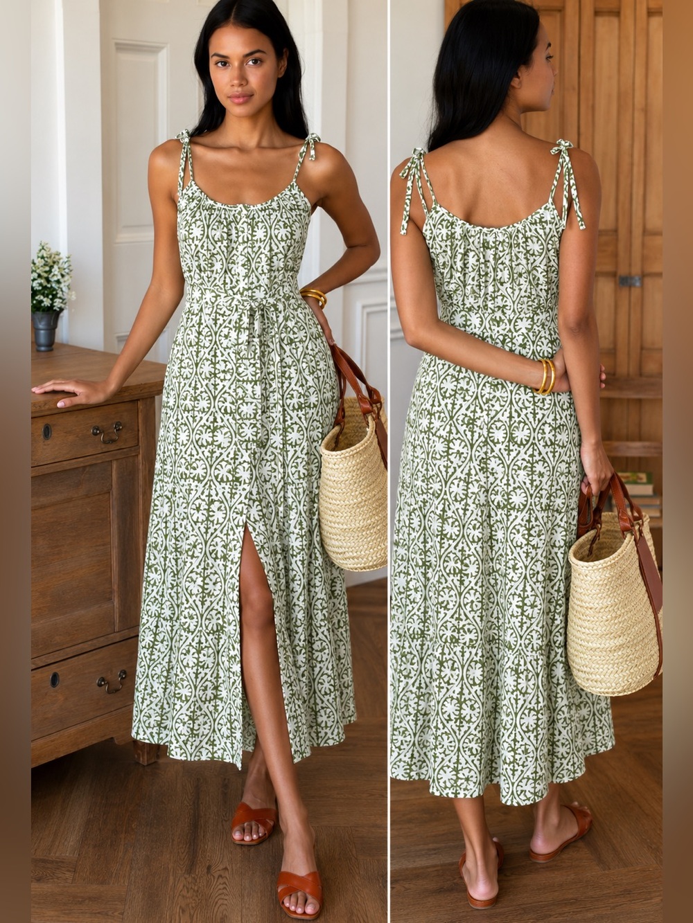 NWT- Emerson Fry “Love Tomas” collection Printed Cotton Maxi Dress